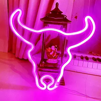 Enseigne Lumineuse Led En Néon (taureau) - USB - Décoration - Rose
