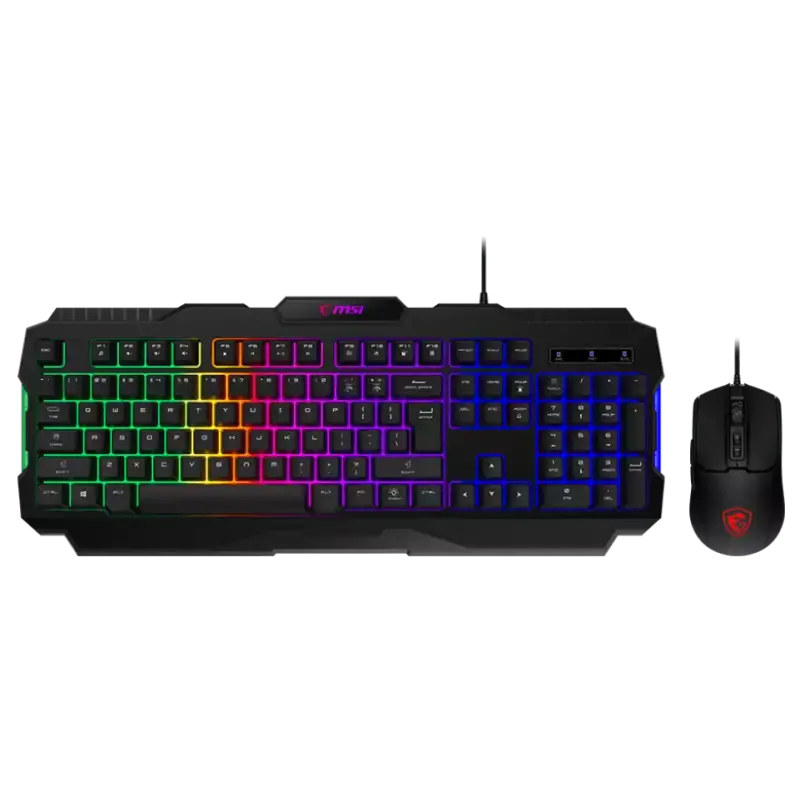 Ensemble Clavier et Souris Gaming COMBO MSI FORGE GK100 + MSI FORGE GM100 / RGB / USB / Noir