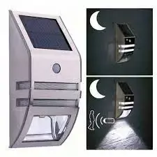 Aluminium Applique murale solaire LED - capteur de sombre et mouvement - étanche