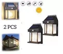 Deux Lampe murale solaire LED - Applique avec capteur de sombre - étanche