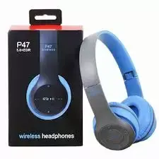 Premium Casque Stéréo - Sans Fil P47 Bluetooth - Bleu