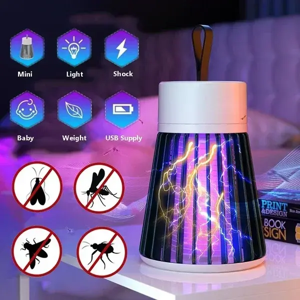 Lampe anti-moustique UV rechargeable par USB, 1200 mAh | Nextdeal Tunisie