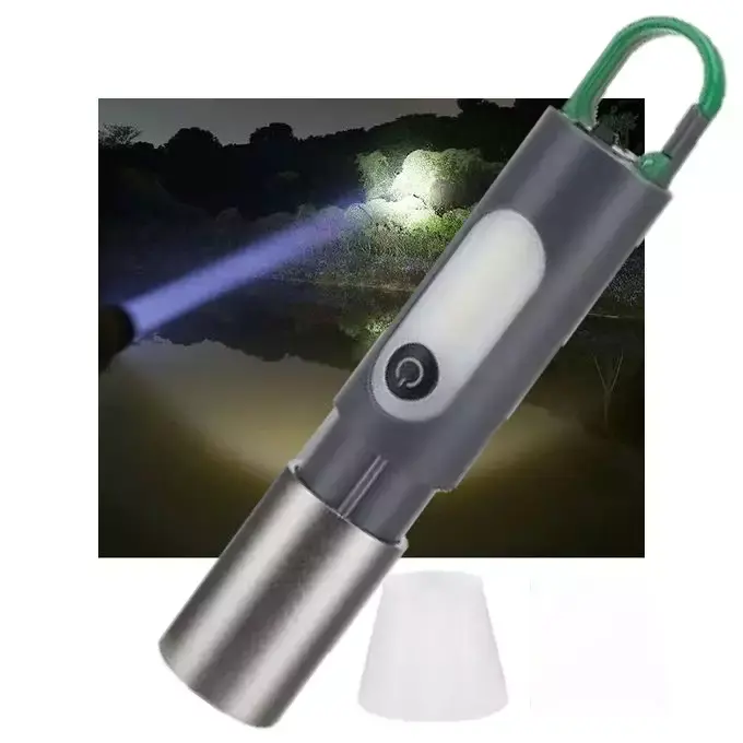 Lampe de poche tactique rechargeable avec Zoom Télescopique
