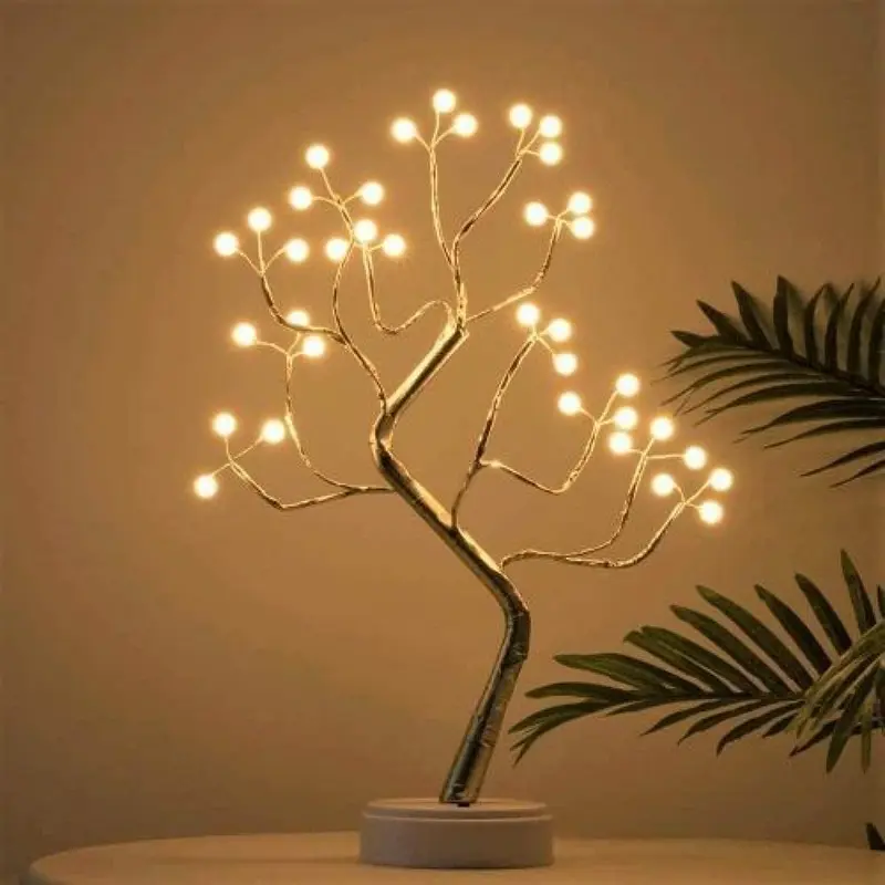 Lampe De Table Arbre Artificiel Avec Branches Réglables LED