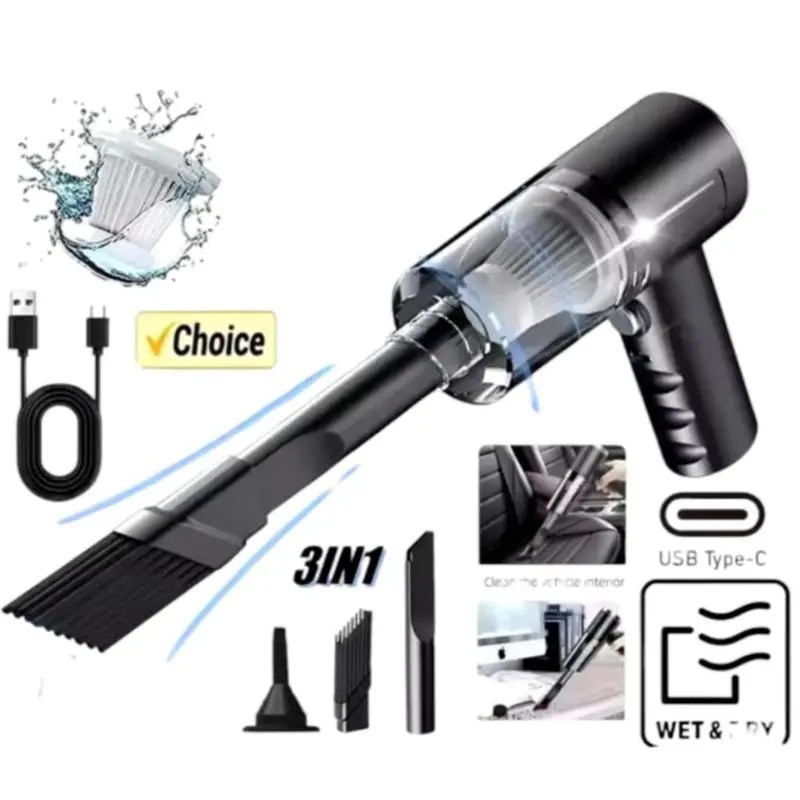 Mini Aspirateur de Voiture Sans Fil 3 en 1