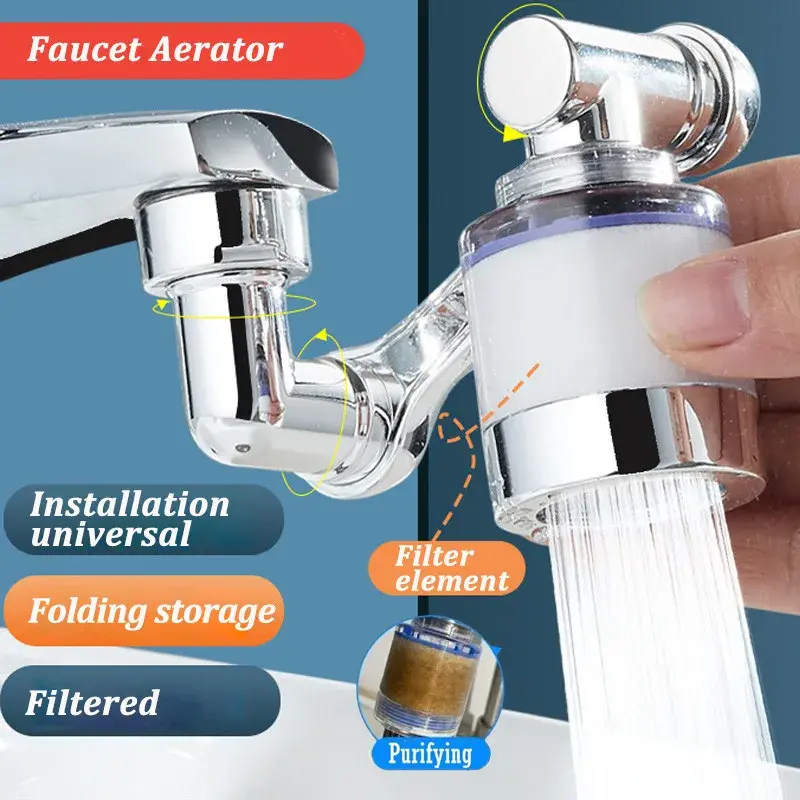Nouveau Aérateur de robinet rotatif à 1080 ° avec élément filtrant | Nextdeal Tunisie