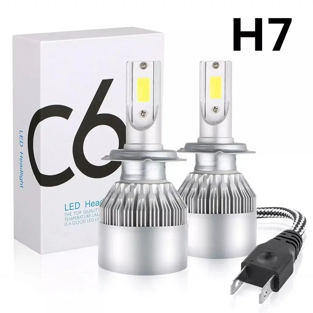 Phares LED de voiture 2 pièces C6 H7 phare de voiture LED