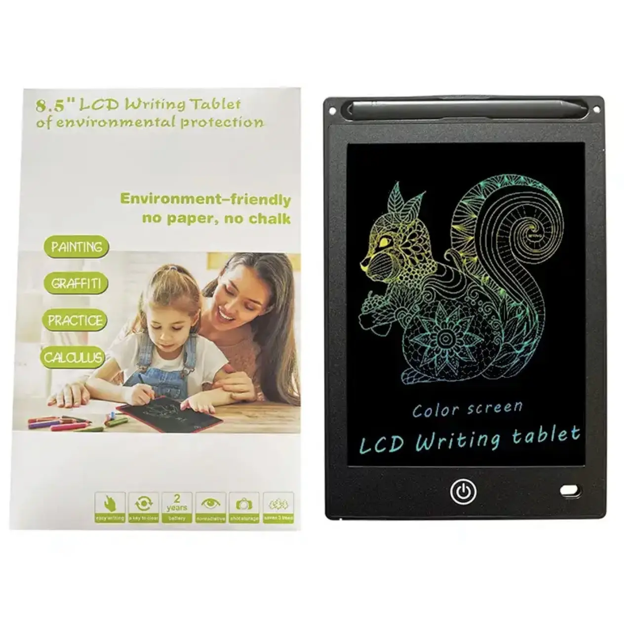 Planche à dessin pour enfants, écran LCD de 8,5 pouces, tablette d'écriture, peinture numérique | Nextdeal Tunisie