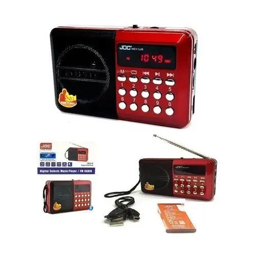 Radio FM Rouge Rechargeable Micro SD Mini Lecteur MP3