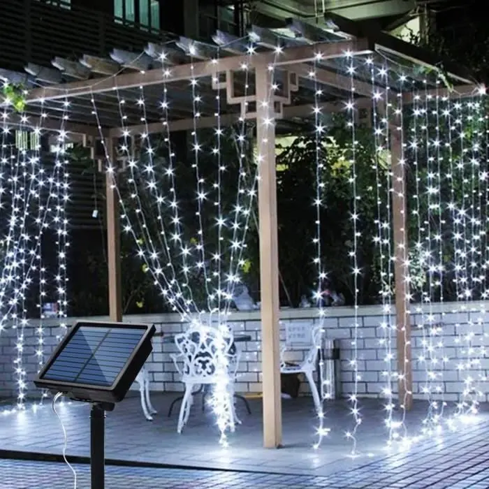 Rideau lumineux Hauteur 3M LED lumière Blanc froid