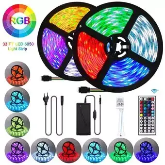 2 x 5 Mètre LED RGB Strip Lights - LED étanche - Effet multicolore