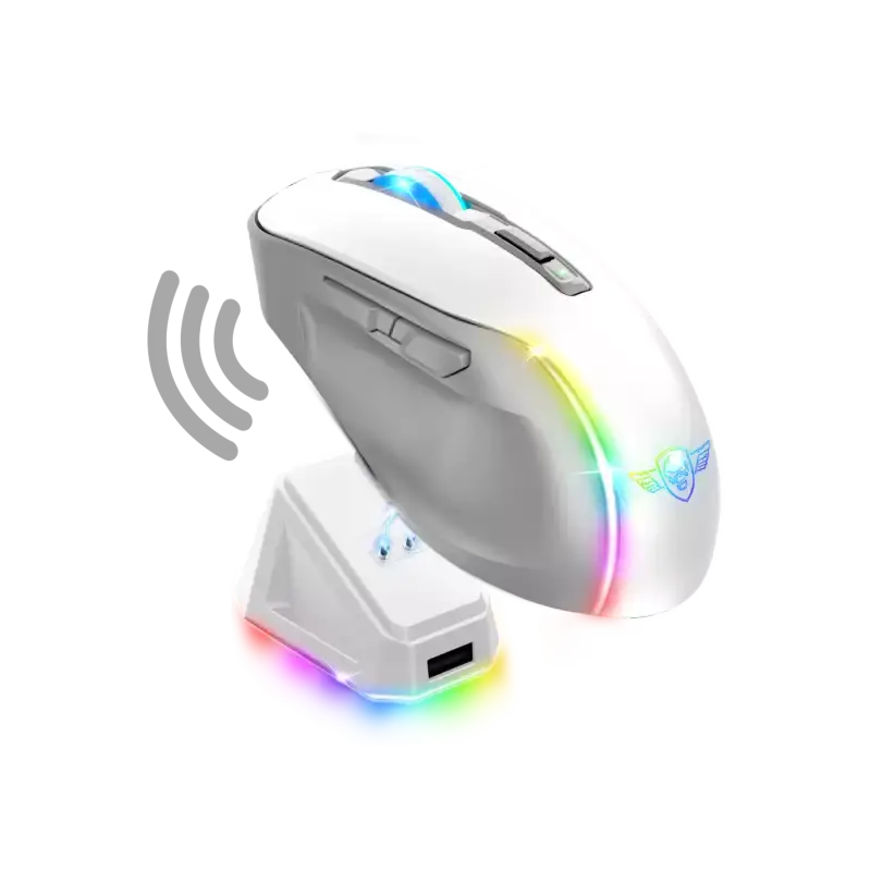 Souris Gaming Sans Fil Spirit of Gamer ELITE M50 ARTIC / RGB / Blanc