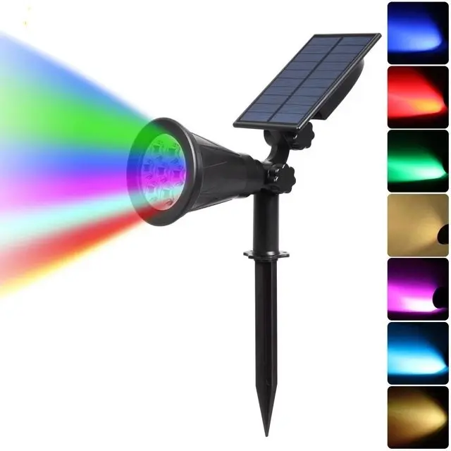 SPOT SOLAIRE À PIQUER COULEUR CHANGEANTE