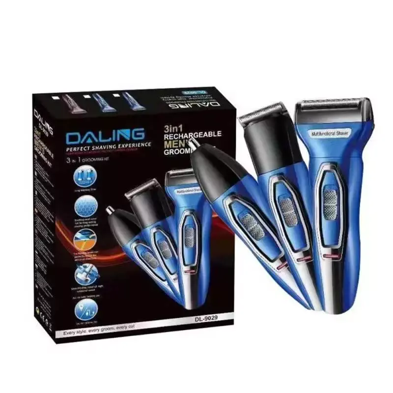 Tondeuse cheveux - 3 en 1 - Rechargeable - Bleu