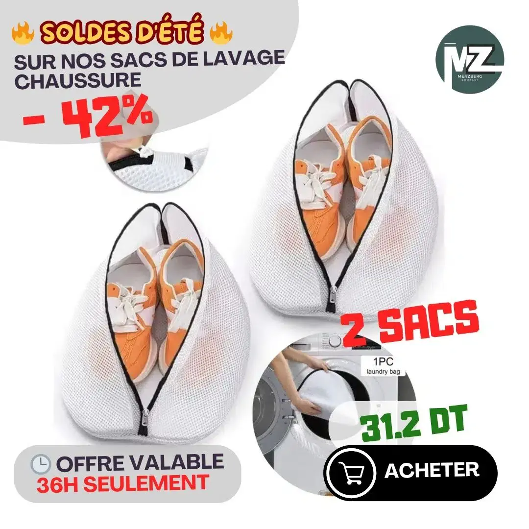 Sac de Lavage pour Chaussures 2pieces– Protection Ultra-Résistante