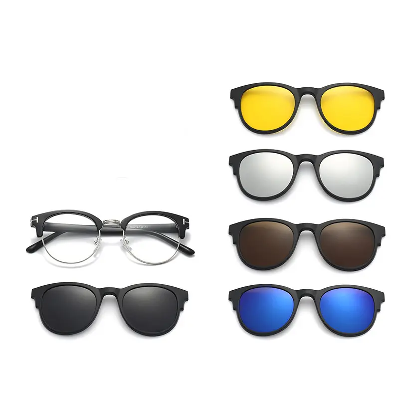 Lunettes 6 En 1 – Monture et 5 Appliques Polarisées Réf 2278A