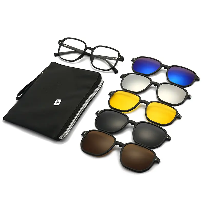 Lunettes 6 En 1 – Monture et 5 Appliques Polarisées Réf TR2363
