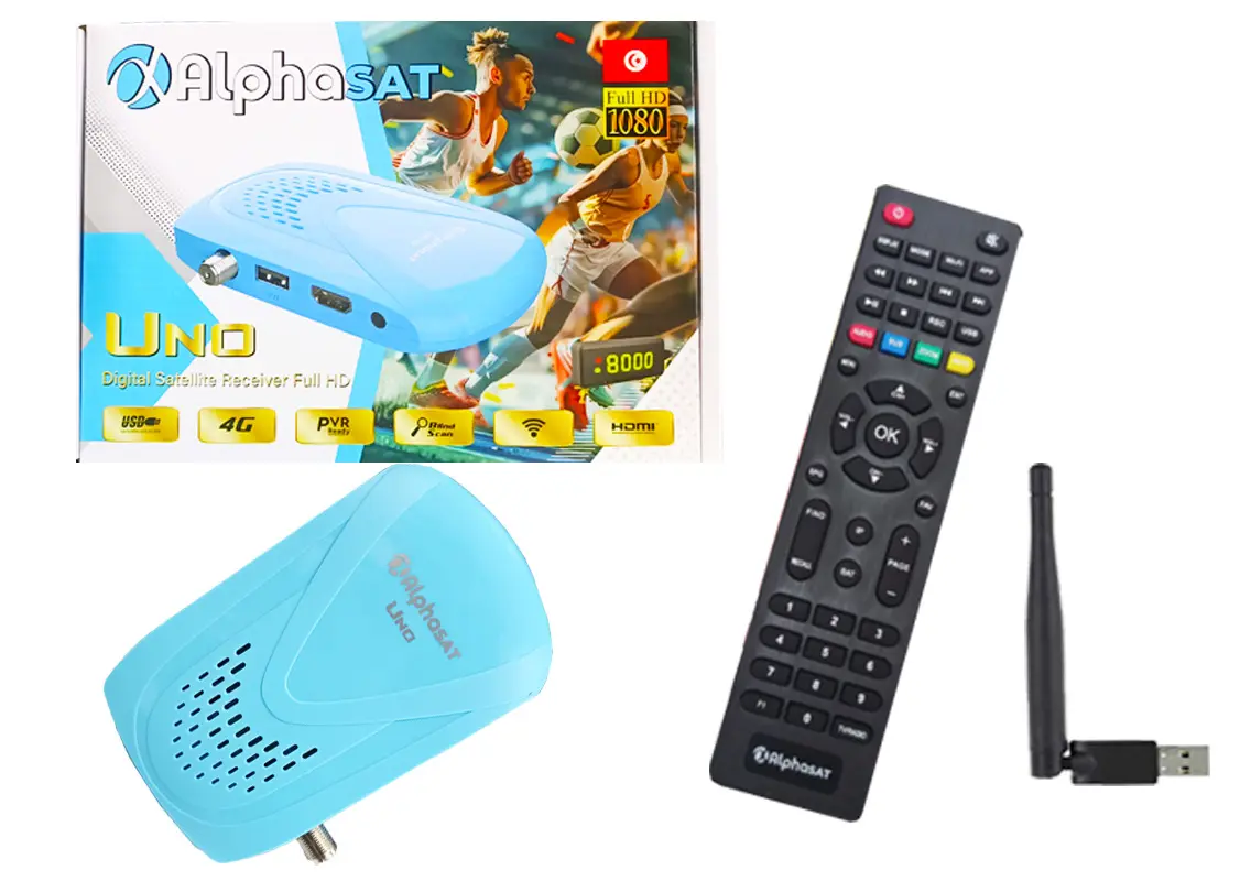 Récepteur Alphasat uno bleu