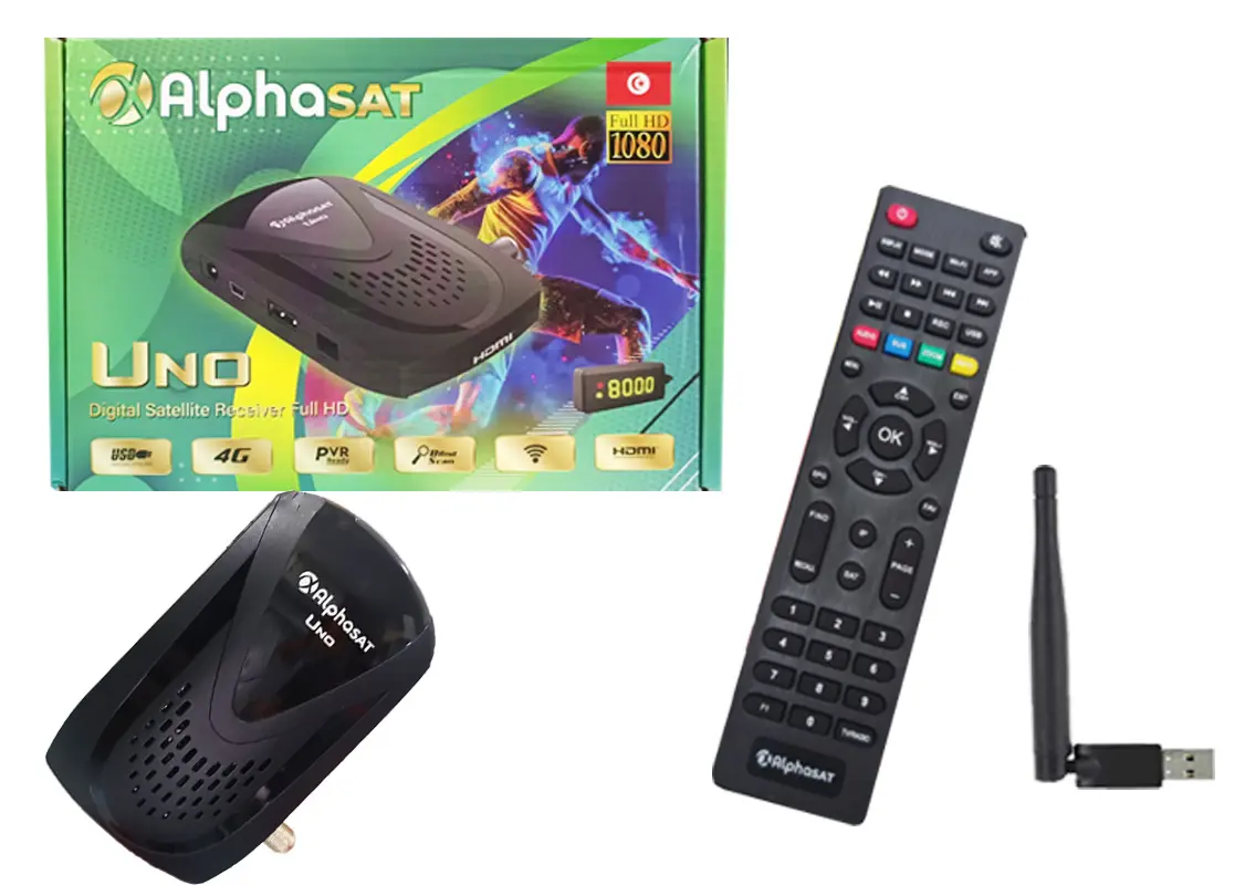 Récepteur Alphasat Uno noir