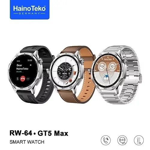 Smart Watch Haino Teko GT5 Max avec 3 Ceintures Marron