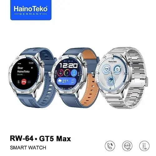 Smart Watch Haino Teko GT5 Max avec 3 Ceintures Bleu
