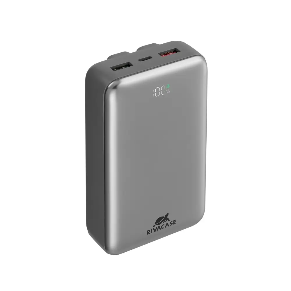 PowerBank Pc Portable RivaCase | VA2612 (20000 mAh) Ultra rapide Gris