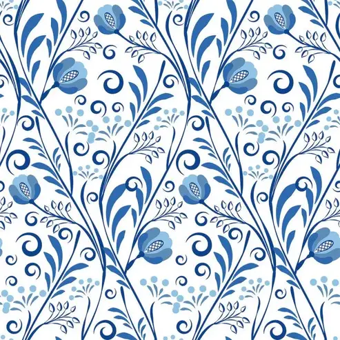 Carreau PVC Traditionnel Bleu 30cmx30cm