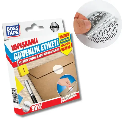 Lot de 90 autocollants hologrammes ronds à usage unique VOID